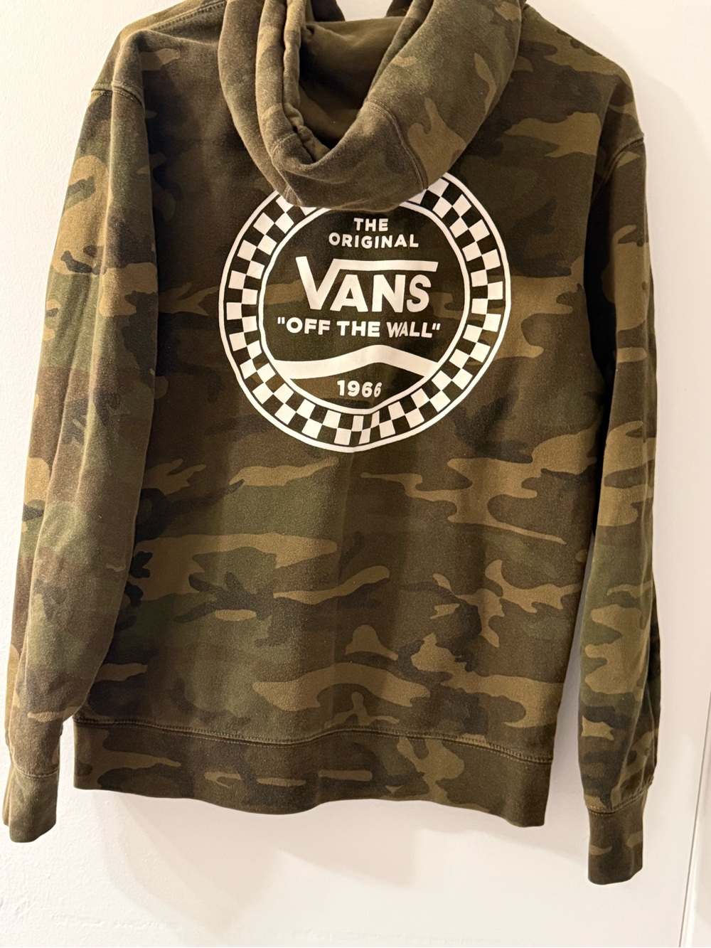 Vans Men's Camo Crewneck Hoodie - Olive Green - Picture 7 of 8